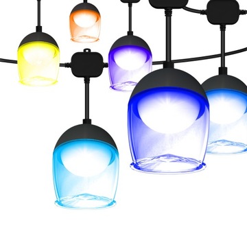 Inteligentne łańcuchy świetlne LED RGB 10M 10X