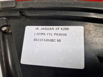 JAGUAR XF 1 I X250 SEDAN SVĚTLO PRAVÝ ZADNÍ W BLATNÍK PRAVÁ