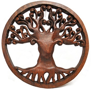 Rzeźba z Drewna DRZEWO ŻYCIA Ornament śr. 30cm