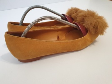 Кожаные балетки Zara Basic.