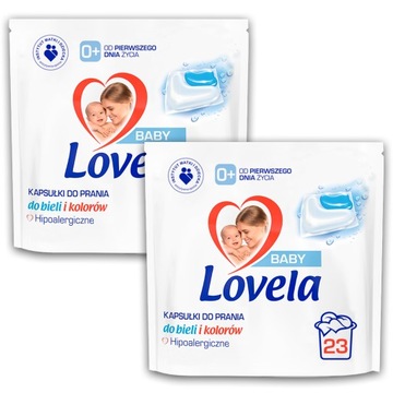 Lovela Kapsułki Białe Kolor do Prania Dzieci 46szt