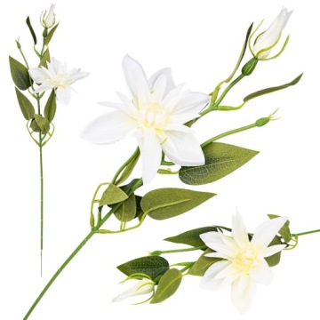SZTUCZNE KWIATY KLEMATIS ECRU KWIAT 60cm PIK DO BUKIETÓW STROIKÓW
