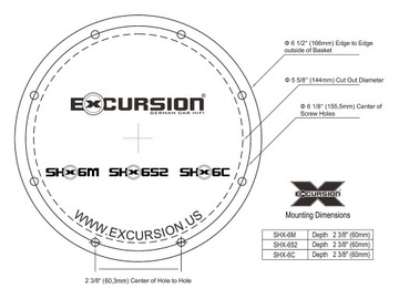 Excursion SHX-6C dB — комплект динамиков 4x165 мм