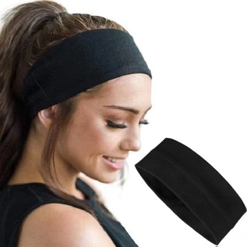 ЧЕРНАЯ ПОВЯЗКА НА ГОЛОВУ УШИ УЗКИЕ ГЛАДКИЕ ТКАНЕВЫЕ ВОЛОСЫ