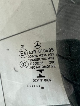 MERCEDES AMG GT W290 СТЕКЛО ДВЕРИ ПЕРЕДНЕЕ ПРАВОЕ 2018