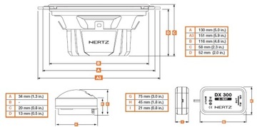 АВТОМОБИЛЬНЫЕ ДИНАМИКИ HERTZ DSK130.3 130MM ДЛЯ BMW 3 E36 E46 ПЕРЕДНИЕ + СНИЖЕНИЯ