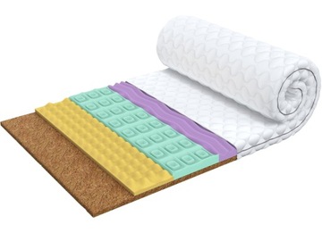 Materac nawierzchniowy 140x200 masujący kokos 5cm