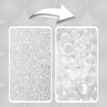 10000x ПРОЗРАЧНЫЕ ГЕЛЕВЫЕ ШАРИКИ ГИДРОГЕЛЬ ИСКУССТВЕННАЯ ЗЕМЛЯ ЦВЕТЫ ПОЛИВАННЫЕ