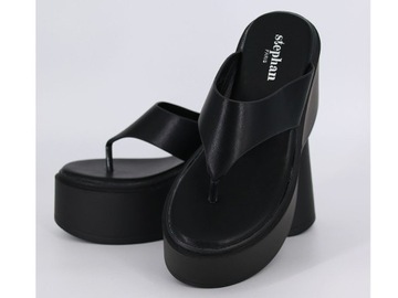 Шлепанцы, ВЫСОКАЯ ПЛАТФОРМА, ЧЕРНАЯ ЖЕНСКАЯ ЛЕТНЯЯ ОБУВЬ 39