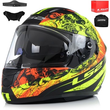 KASK MOTOCYKLOWY LS2 FF320 THRONE HI-VIS BLENDA M