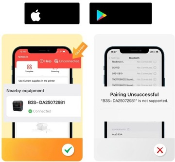 Термопринтер самоклеящихся этикеток Niimbot B3S с приложением Bluetooth