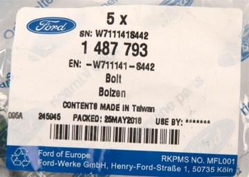 БОЛТ ТОРМОЗНОГО ДИСКА ПЕРЕДНИЙ ТРАНЗИТНЫЙ 14- 19-