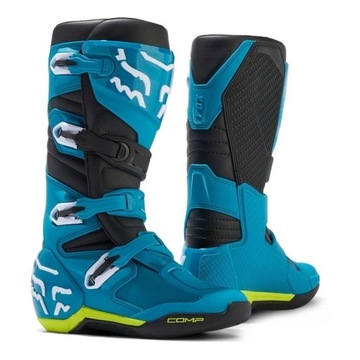 Buty motocyklowe cross enduro FOX COMP BLUE/YELLOW niebieski żółty GRATISY