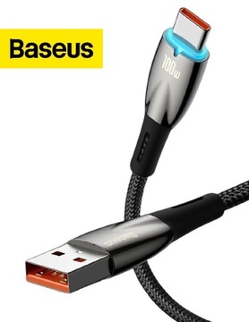 КАБЕЛЬ BASEUS STRONG USB-A–USB-C ЗАРЯДКА 100 Вт 480 МБ/С ОПЛЕТКА 1 М