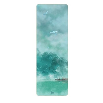 Printed Polar Fleece Yoga Mat Towel Anti Slip Grip Sweat Absorbent Yoga