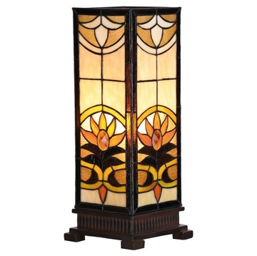Lampa Stołowa Tiffany Słupek F Clayre & Eef