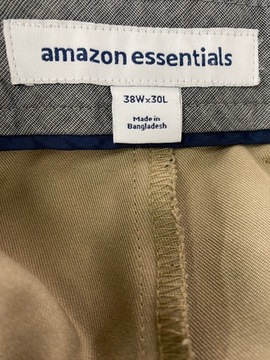 Spodnie męskie klasyczne Amazon Essentials szarobrązowe 38Wx30L T14E140