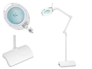 LAMPA KOSMETYCZNA Z LUPĄ NA STATYWIE 60 LED