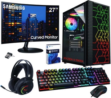 Komputer RYZEN 9 |RTX4070|64GB|1000GB|LED 27|Win11