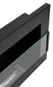 БИОКАМИН 120x40см со СТЕКЛОМ, черный - РЕГУЛИРУЕМЫЙ