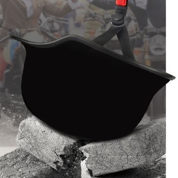 МОТОЦИКЛЬНЫЙ ШЛЕМ ОРЕХОВЫЙ ШЛЕМ РЕТРО ОЧКИ ЧОППЕР НЕМЕЦКИЕ МАТОВЫЕ ЧЕРНЫЕ РАЗМЕР L