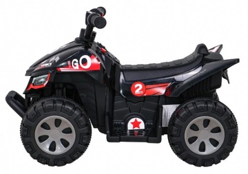 Quad The Fastest для детей на батарейках, черный + мотор 25 Вт