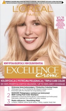 LOREAL EXCELLENCE FARBA 10.21 BARDZO JASNY PERŁOWY