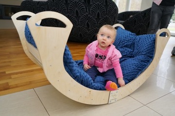 Шезлонг Деревянное кресло-качалка с подушкой, большое L Монтессори для детей, массив PL