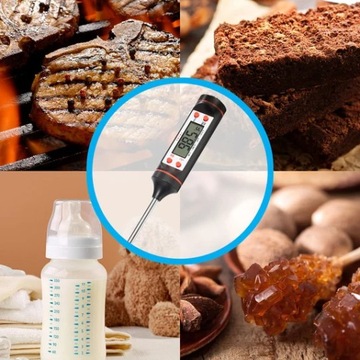 TERMOMETR KUCHENNY CYFROWY DO MIĘSA WINA LCD SONDA