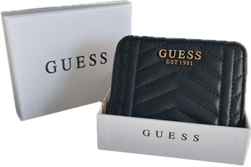 GUESS PIKOWANY PORTFEL CZARNY LOVIDE MINI