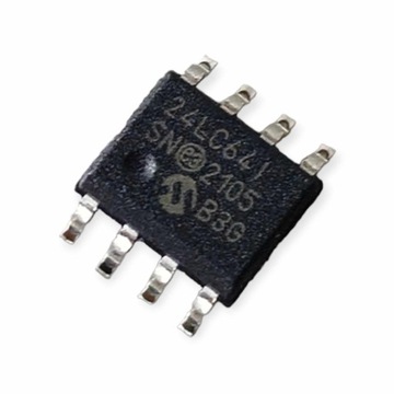 24LC64-I/SN PAMIĘĆ EEPROM 64kbEEPROM I2C 8kx8bit 2.5-5.5V 400kHz SO8