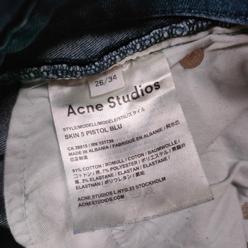 ACNE STUDIOS Skin 5 Pistol Jeansy Damskie r.W26L34