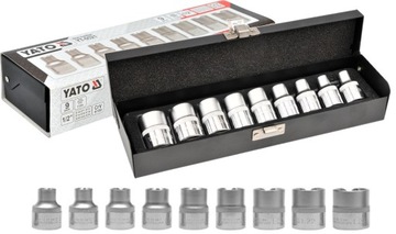 ZESTAW NASADEK KLUCZY TORX 1/2 E10-E24 YT-0521