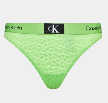 CALVIN KLEIN DAMSKIE STRINGI ZIELONE Z KORONKĄ XL 0Z6C4_N*