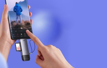 СЧИТЫВАТЕЛЬ КАРТ ПАМЯТИ BASEUS COMPACT SD/TF MAX. USB-АДАПТЕР USB-C емкостью 2 ТБ