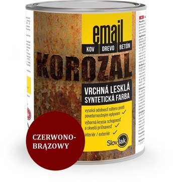 Emalia do ogrodzenia CZERWONO-BRĄZOWY, 0,75 L