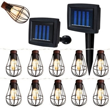Girlanda solarna ogrodowa lampki na balkon żarówki