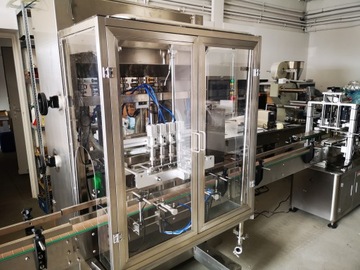 AUTOMATYCZNA LINIA NALEWAJĄCA 4 GŁOWICE,ZAKRĘCARKA