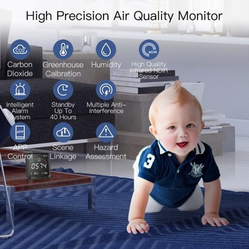 Wi-Fi Tuya Smart Детектор CO2 3 в 1 Детектор углекислого газа