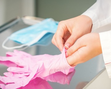 RĘKAWICE NITRYLOWE NITRYLEX PINK RÓŻOWE M 100 szt.