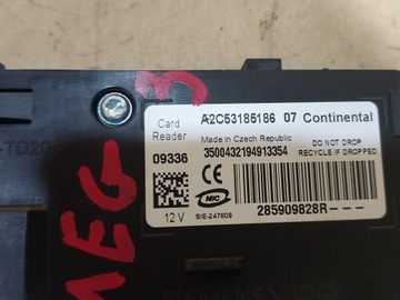 MEGANE III ČTEČKA KARTEL KARTY 285909828R