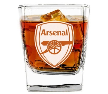 Zestaw 2 szklanek do Whisky grawer Arsenal London, 2 x szklanka ARSENAL