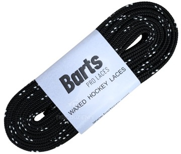 Хоккейные шнурки Barts Pro Laces вощеные 280см - черные