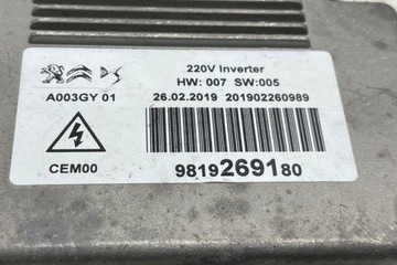 INVERTER OPEL GRANDLAND X (75) 9819269180 1.2L GASOLINE 96KW 2019