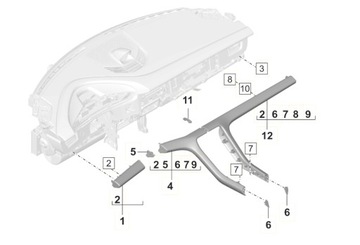 KRYT SPODNÍ DESKY ROZDĚLOVACÍ PORSCHE TAYCAN 9J1857004DOD7