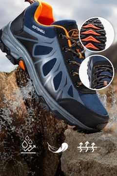 ЖЕНСКИЕ ТРЕККИНГОВЫЕ ОБУВИ SOFTSHELL, ШНУРОВКА, ОРАНЖЕВЫЕ АКСЕССУАРЫ, размер 40