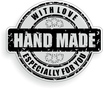 BEZBARWNE Naklejki HAND MADE Pieczątka 4,5cm X 100