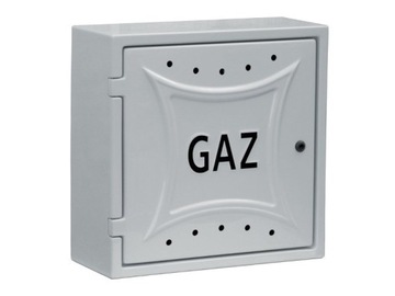 SZAFKA SKRZYNKA GAZOWA G63 60 x 60 x 25 POPIELATA DO GAZU ZAMYKANA NA KLUCZ