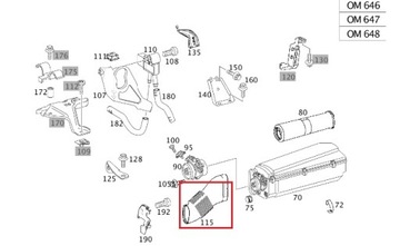 MERCEDES TŘÍDA E W211 PŘÍVOD NASÁVÁCÍ FILTRU VZDUCHU OE