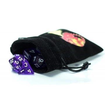 KLEJNOT KORONY ZESTAW 7 PRZEZROCZYSTYCH KOŚCI RPG